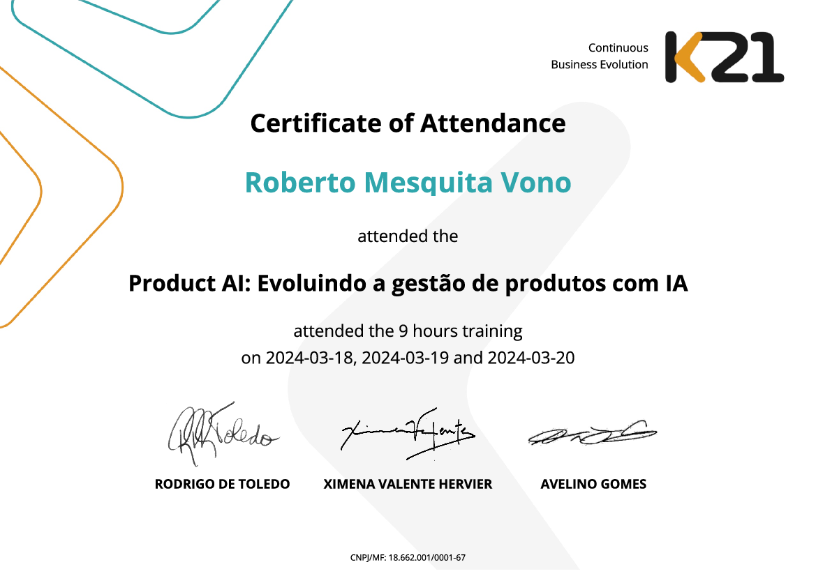 Certificado K21